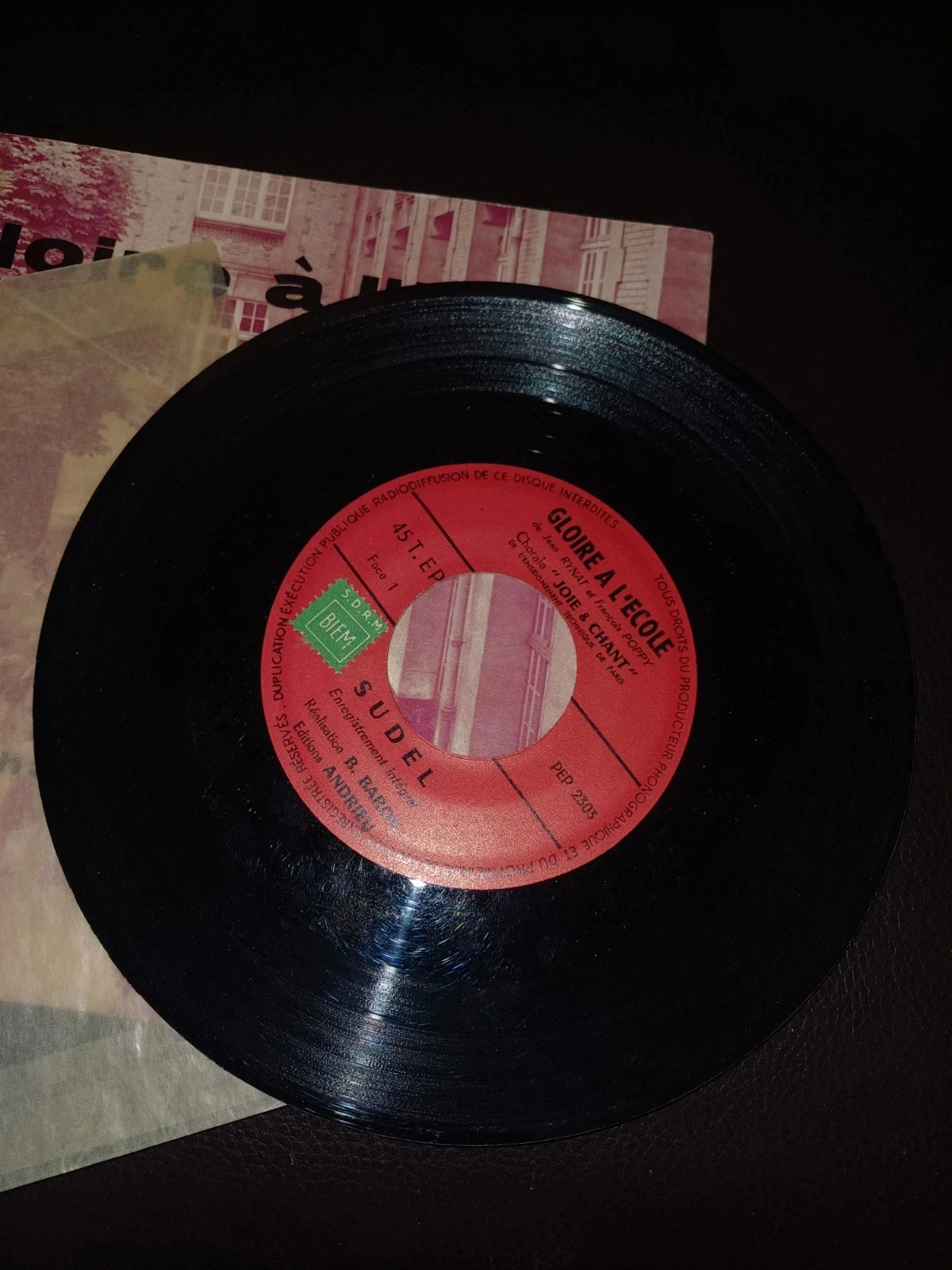 45rpm vinyl record Glory to the choir school joy and song – photo 4